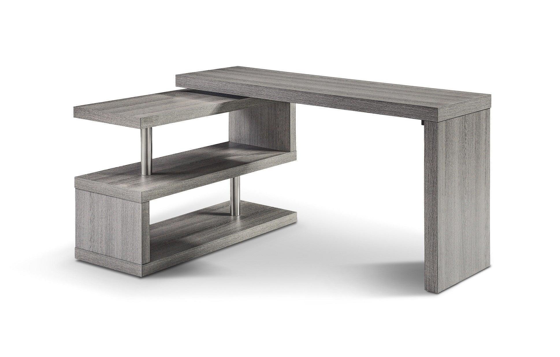 Anna Modern Office Desk in Matte Grey - Euro Living Furniture